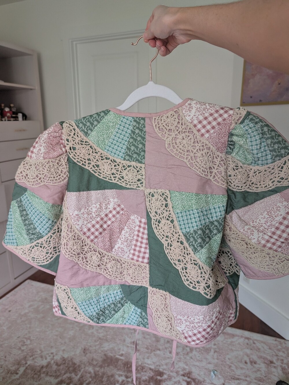 NWT Sezane Iera Jacket Patchwork Checks - Picture 4 of 4